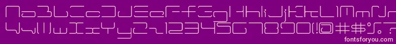 Ltr04.Wireflame Font – Pink Fonts on Purple Background