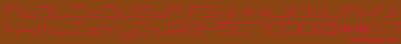 Fonte Ltr04.Wireflame – fontes vermelhas em um fundo marrom