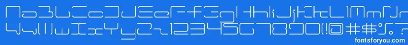 Ltr04.Wireflame Font – White Fonts on Blue Background