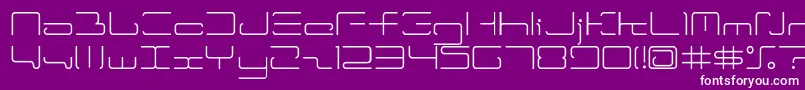 Ltr04.Wireflame Font – White Fonts on Purple Background