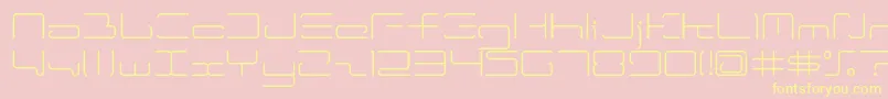 Ltr04.Wireflame Font – Yellow Fonts on Pink Background