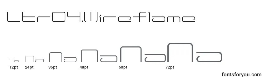 Ltr04.Wireflame Font Sizes