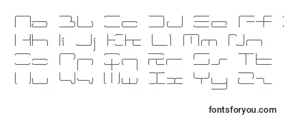 Ltr04.Wireflame Font