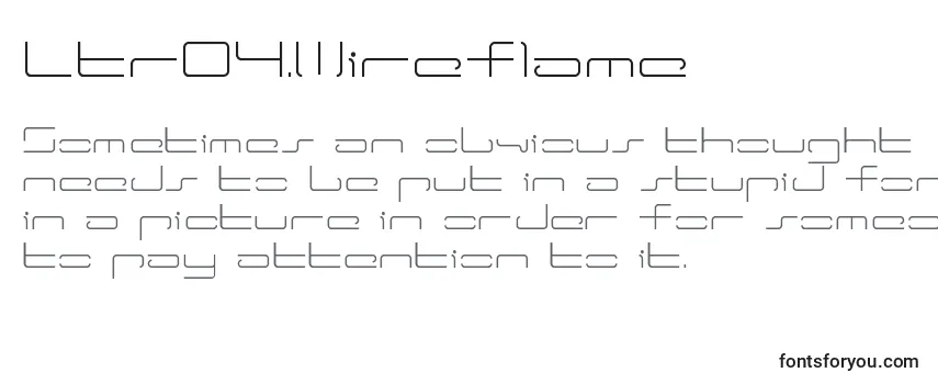 Review of the Ltr04.Wireflame Font