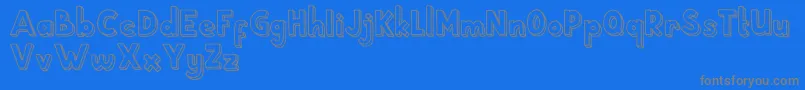 School Holic 4-Schriftart – Graue Schriften auf blauem Hintergrund