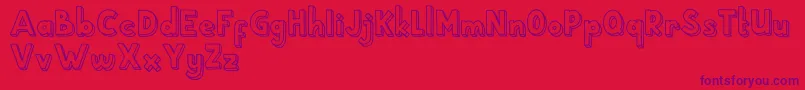 School Holic 4 Font – Purple Fonts on Red Background