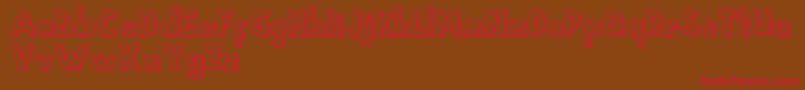 School Holic 4 Font – Red Fonts on Brown Background