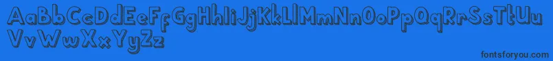 School Holic 5 Font – Black Fonts on Blue Background