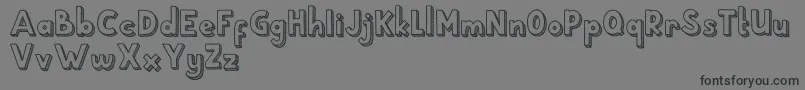 School Holic 5 Font – Black Fonts on Gray Background