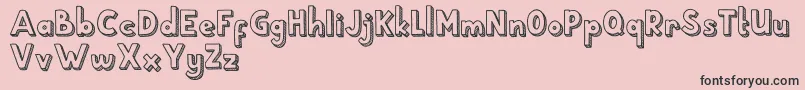 School Holic 5 Font – Black Fonts on Pink Background