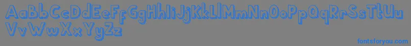 School Holic 5 Font – Blue Fonts on Gray Background