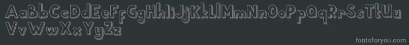 School Holic 5 Font – Gray Fonts on Black Background