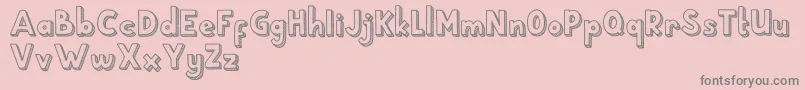School Holic 5 Font – Gray Fonts on Pink Background