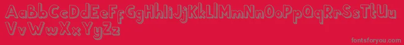 School Holic 5 Font – Gray Fonts on Red Background