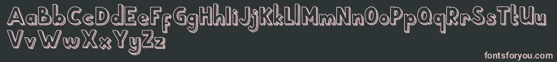 School Holic 5 Font – Pink Fonts on Black Background