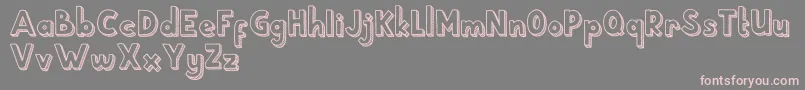 School Holic 5 Font – Pink Fonts on Gray Background