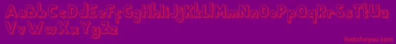 School Holic 5 Font – Red Fonts on Purple Background
