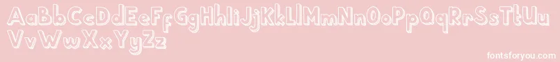 School Holic 5 Font – White Fonts on Pink Background
