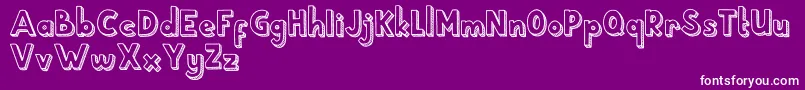 School Holic 5 Font – White Fonts on Purple Background
