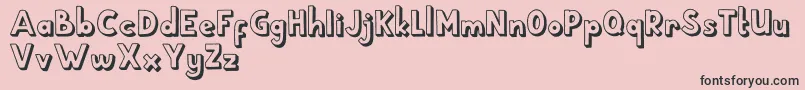 School Holic 6 Font – Black Fonts on Pink Background