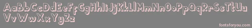 School Holic 6 Font – Pink Fonts on Gray Background