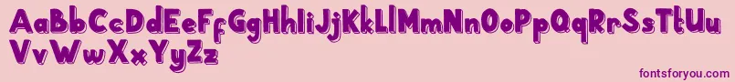 School Holic 7 Font – Purple Fonts on Pink Background