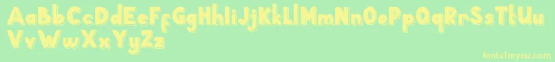 Шрифт School Holic 7 – жёлтые шрифты на зелёном фоне