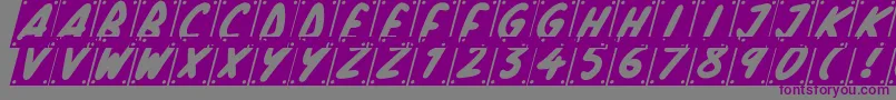 School Play Italic Font – Purple Fonts on Gray Background