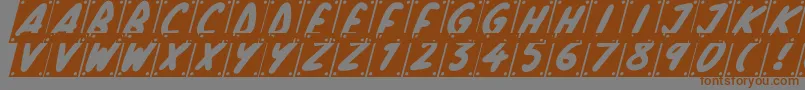 fuente School Play Italic – Fuentes Marrones Sobre Fondo Gris