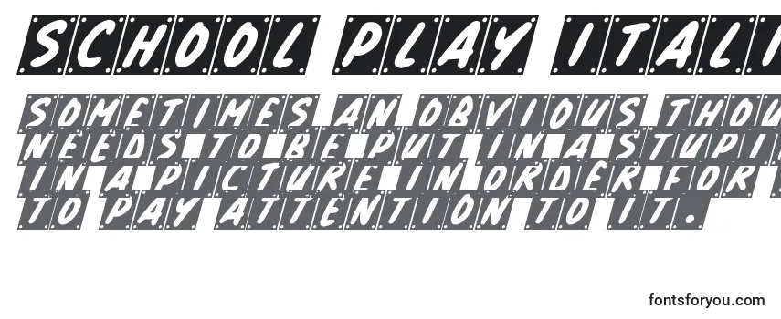 School Play Italic (139755) Font