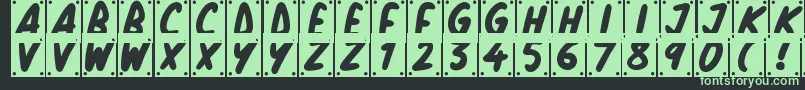 フォントSchool Play – 黒い背景に緑の文字