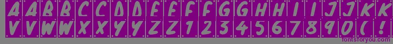 School Play Font – Purple Fonts on Gray Background