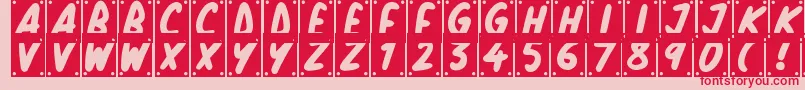 School Play Font – Red Fonts on Pink Background