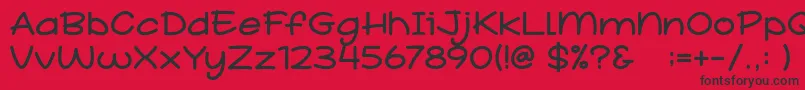 School Story Font – Black Fonts on Red Background