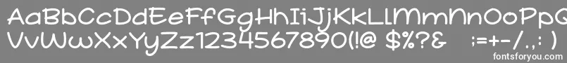 School Story Font – White Fonts on Gray Background