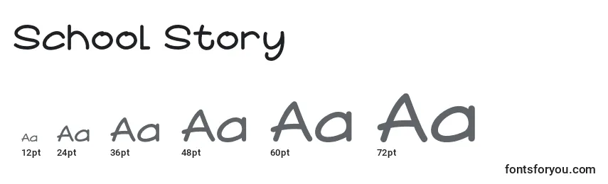 School Story Font Sizes
