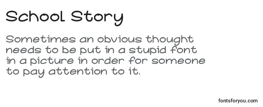 Review of the School Story Font