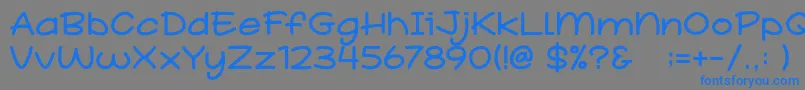 フォントSchool Story – 灰色の背景に青い文字