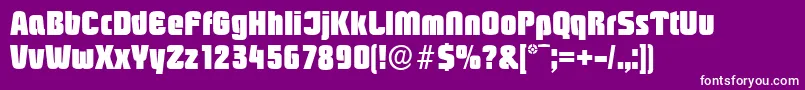 PasadenaserialHeavyRegular Font – White Fonts on Purple Background