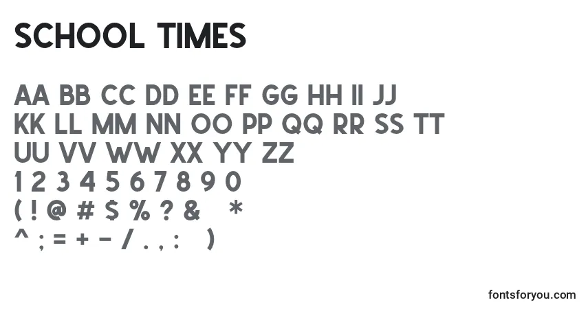 School Times Font – alphabet, numbers, special characters