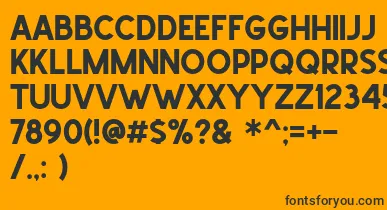 School Times font – Black Fonts On Orange Background