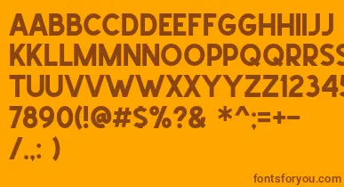 School Times font – Brown Fonts On Orange Background
