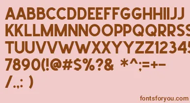 School Times font – Brown Fonts On Pink Background