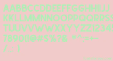 School Times font – Green Fonts On Pink Background