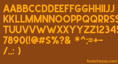 School Times font – Orange Fonts On Brown Background