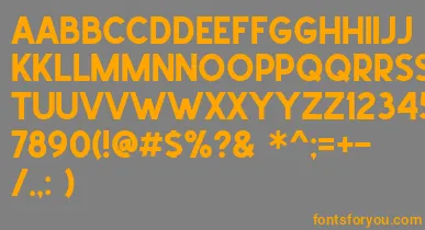 School Times font – Orange Fonts On Gray Background