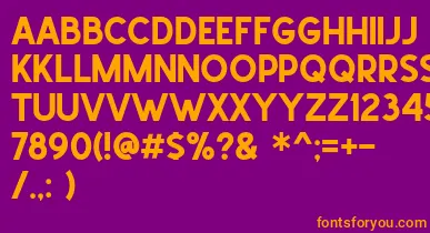 School Times font – Orange Fonts On Purple Background