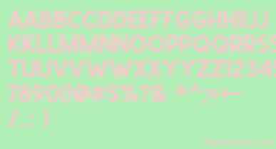 School Times font – Pink Fonts On Green Background