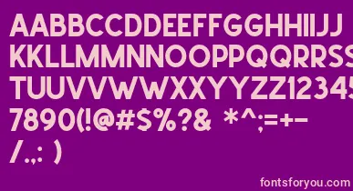 School Times font – Pink Fonts On Purple Background