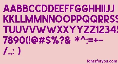 School Times font – Purple Fonts On Pink Background